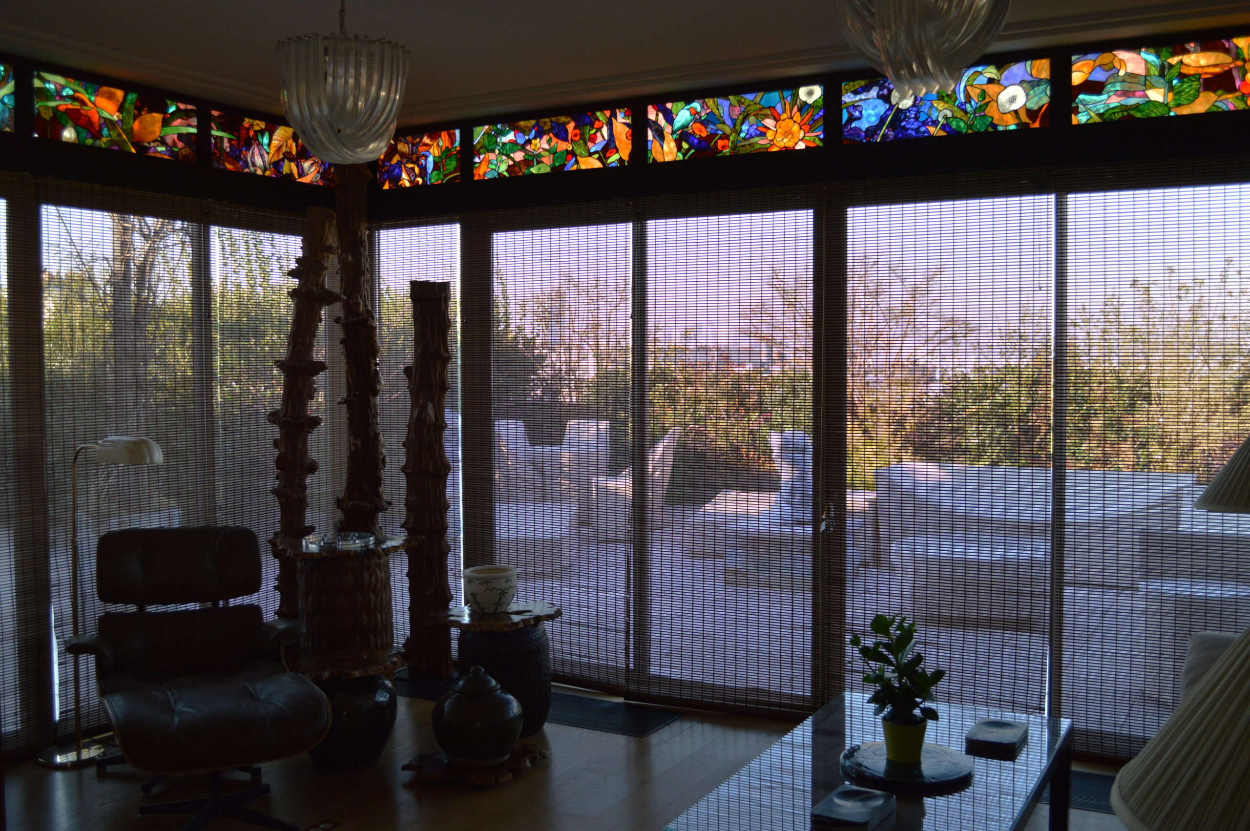 Vitrail frise réalisé par Kats Vitrail à Paris 16